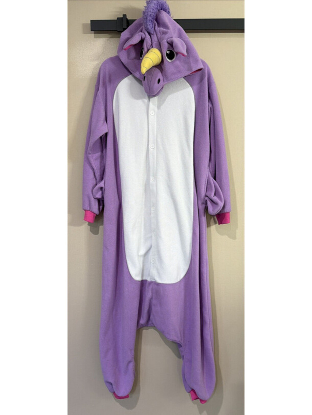 Unicorn Costume Adult One Piece Purple Halloween-Size Large